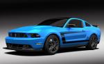 Ford Mustang Boss 302 in Grabber Blue 2012 года